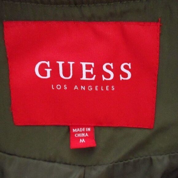 Guess Olive Green Appliqued Bomber Jacket - Picture 3 of 6